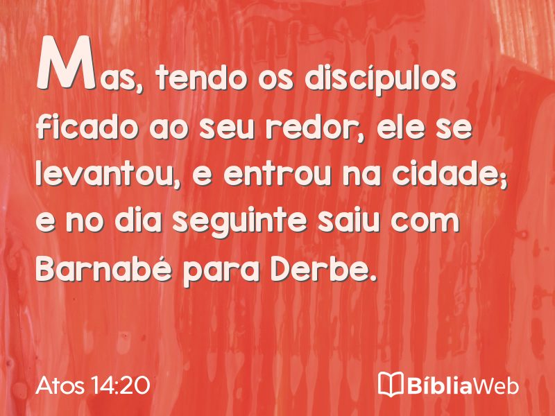 Atos 14:20 em imagem para compartilhar