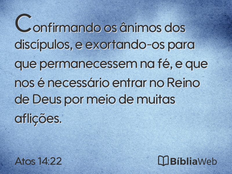 Atos 14:22 em imagem para compartilhar