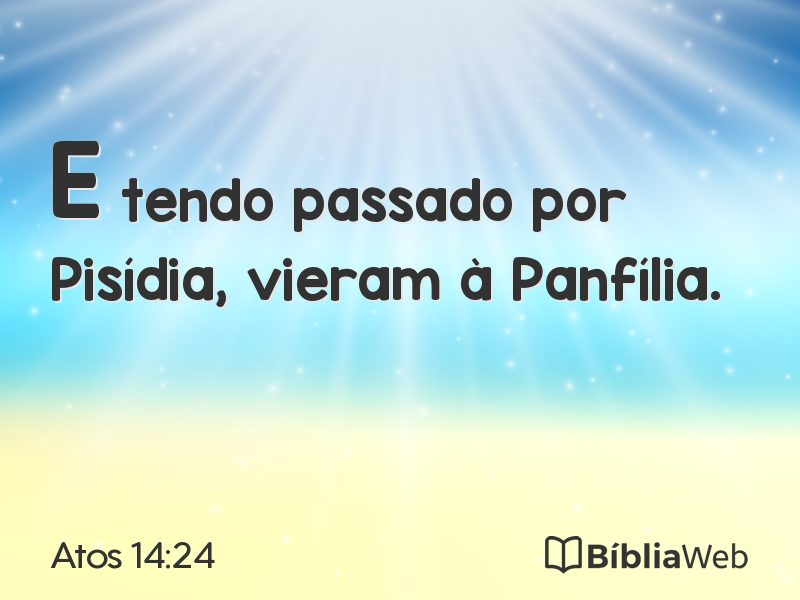 Atos 14:24 em imagem para compartilhar