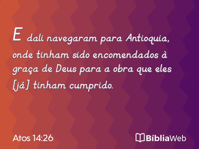 Atos 14:26 em imagem para compartilhar