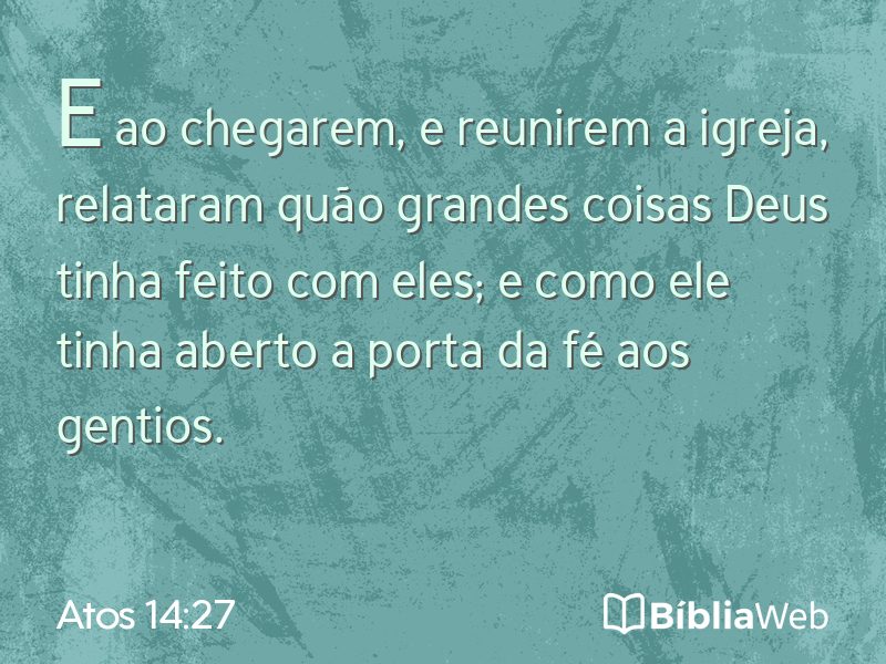 Atos 14:27 em imagem para compartilhar