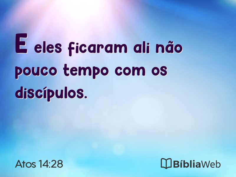 Atos 14:28 em imagem para compartilhar