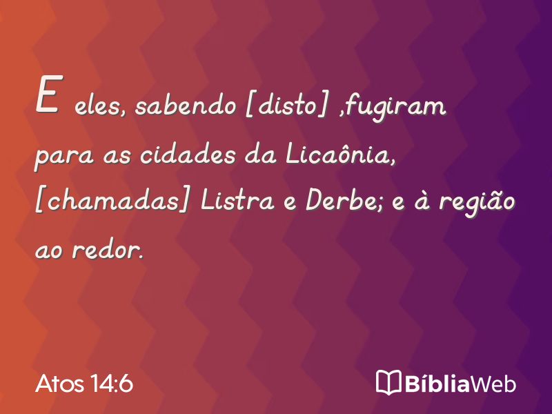 Atos 14:6 em imagem para compartilhar