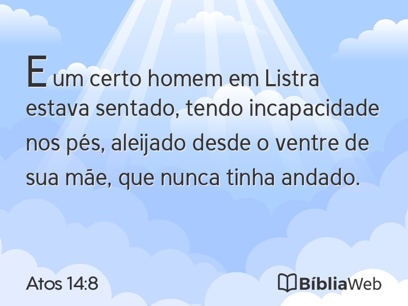 Atos 14:8 em imagem para compartilhar