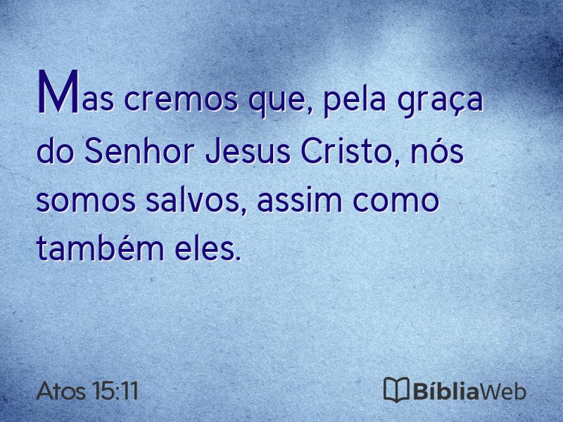 Atos 15:11 em imagem para compartilhar