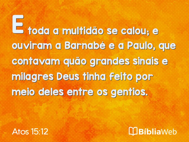 Atos 15:12 em imagem para compartilhar