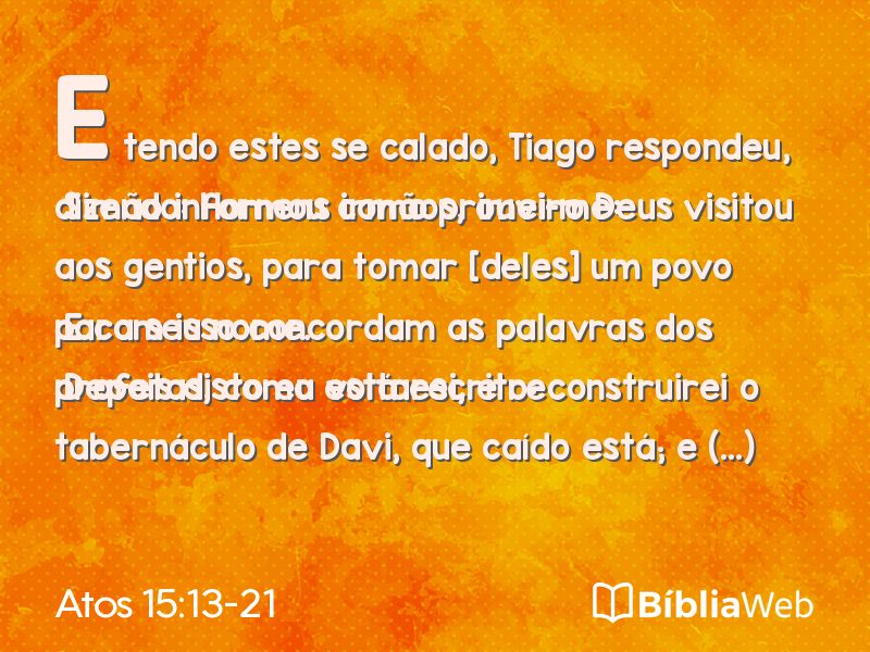 Atos 15:13-21 em imagem para compartilhar