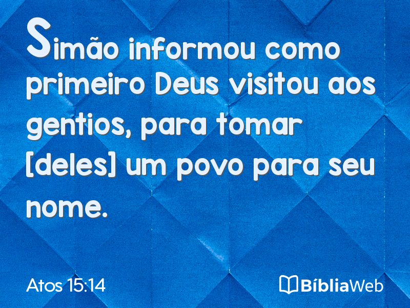 Atos 15:14 em imagem para compartilhar
