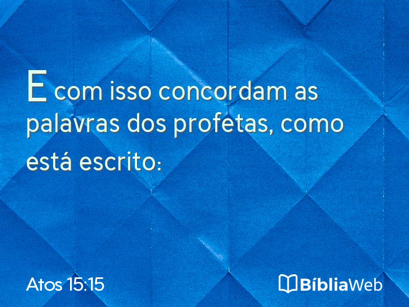 Atos 15:15 em imagem para compartilhar
