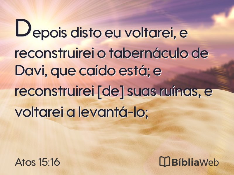 Atos 15:16 em imagem para compartilhar
