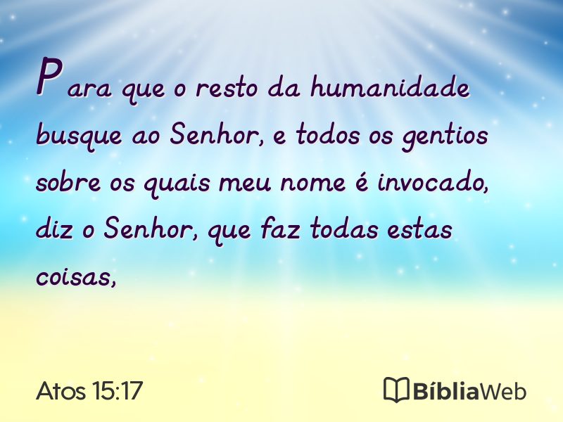 Atos 15:17 em imagem para compartilhar