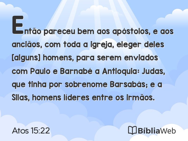 Atos 15:22 em imagem para compartilhar