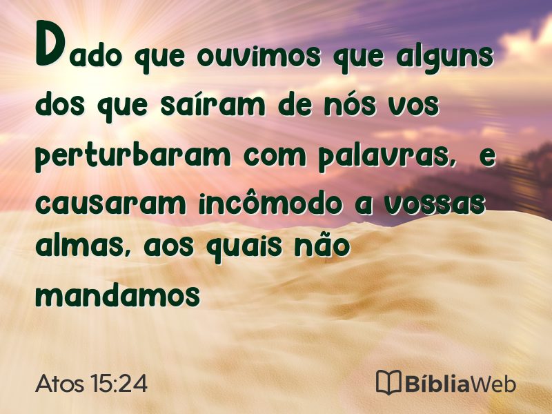 Atos 15:24 em imagem para compartilhar