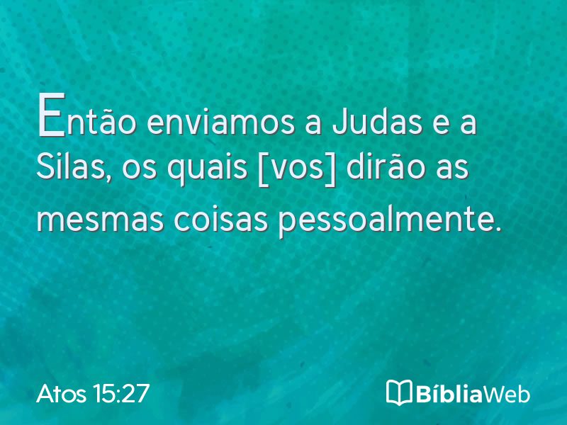 Atos 15:27 em imagem para compartilhar