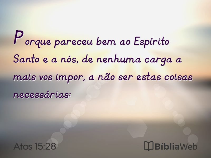 Atos 15:28 em imagem para compartilhar