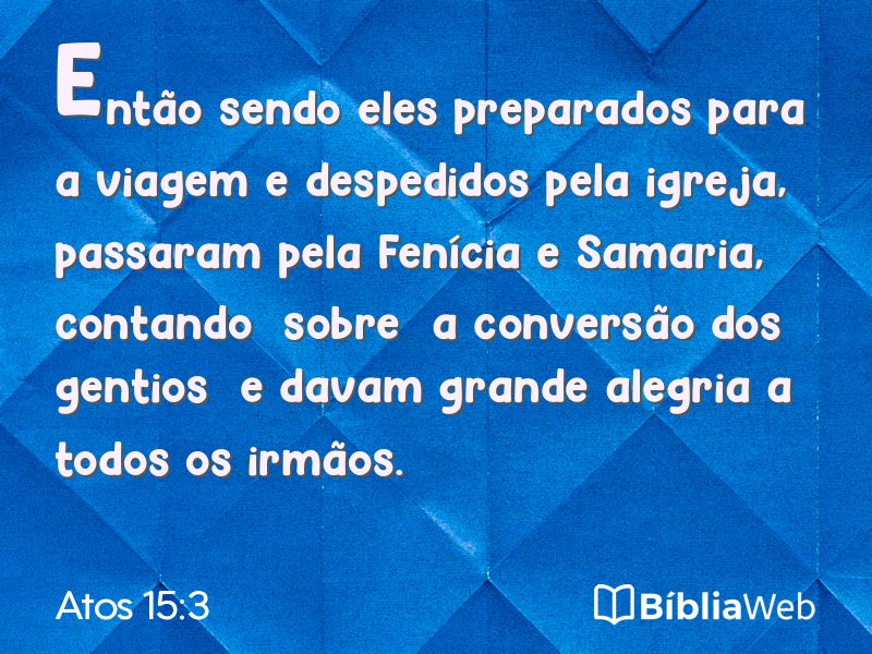Atos 15:3 em imagem para compartilhar