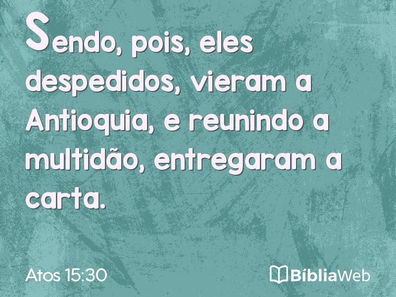 Atos 15:30 em imagem para compartilhar