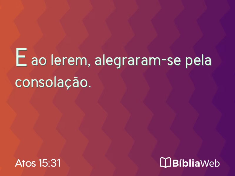 Atos 15:31 em imagem para compartilhar