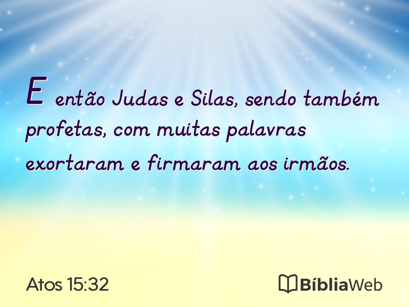 Atos 15:32 em imagem para compartilhar
