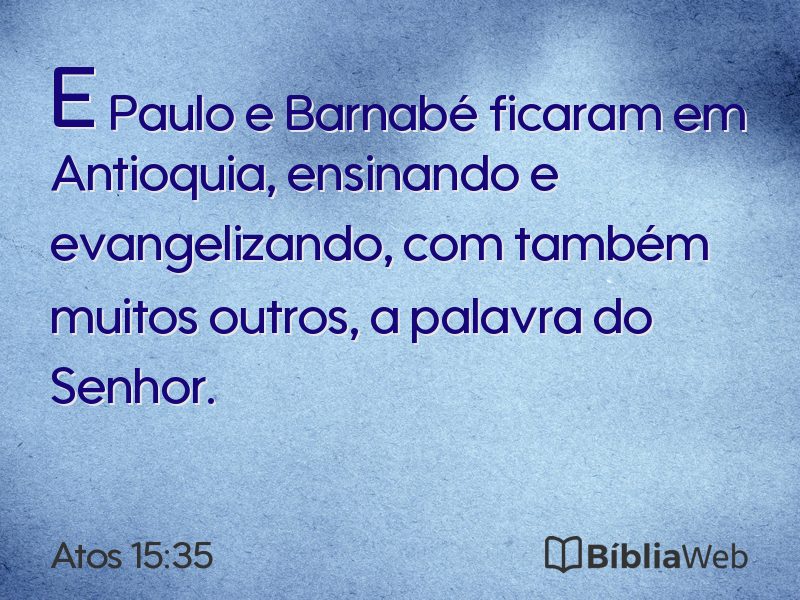 Atos 15:35 em imagem para compartilhar