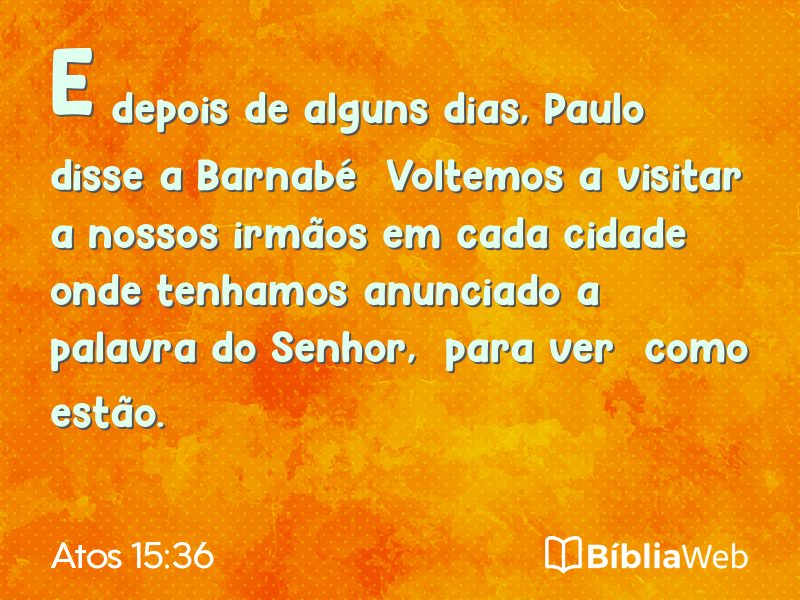 Atos 15:36 em imagem para compartilhar