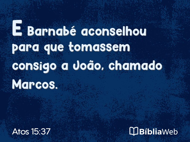 Atos 15:37 em imagem para compartilhar