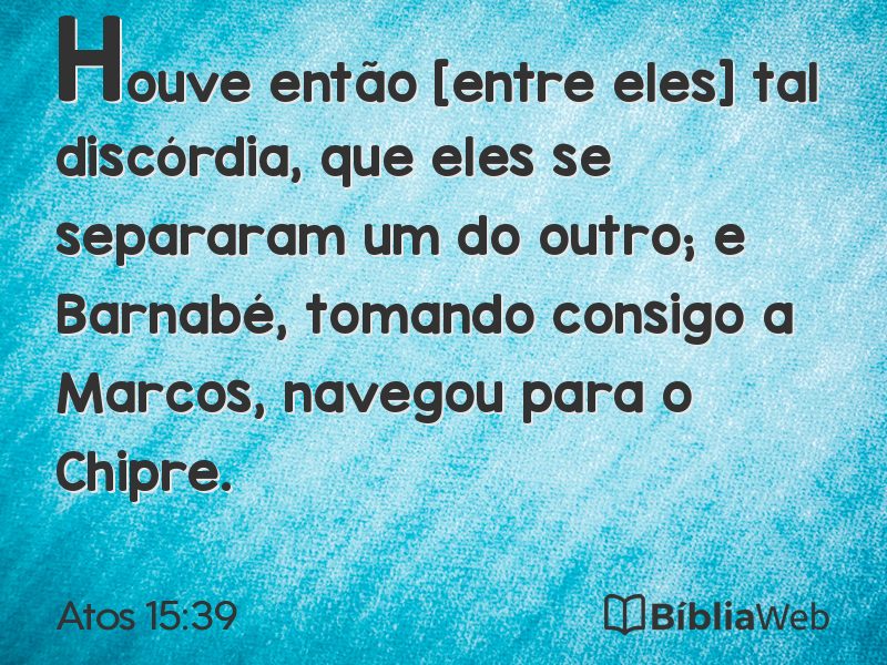 Atos 15:39 em imagem para compartilhar