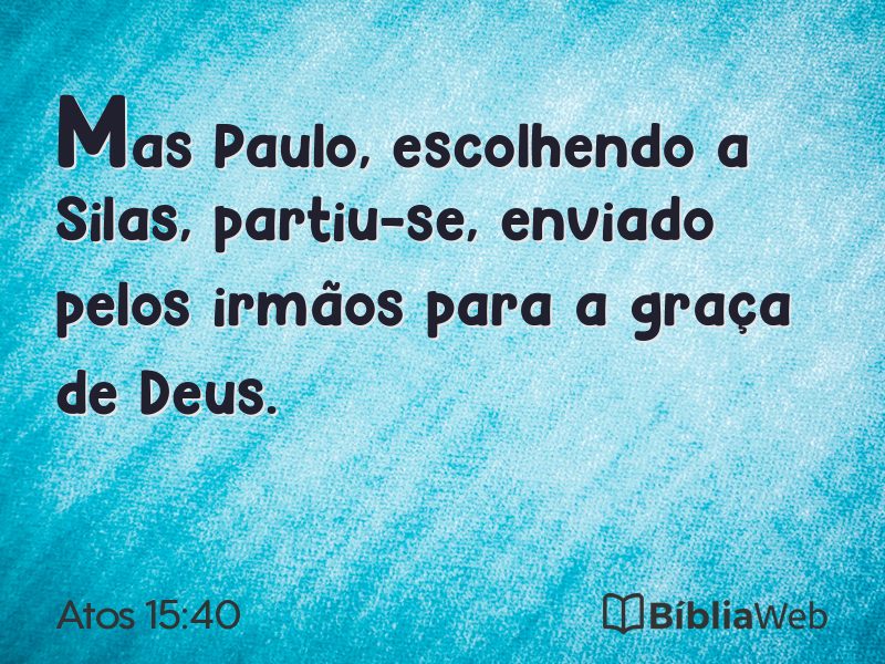 Atos 15:40 em imagem para compartilhar