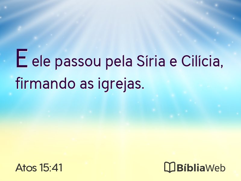 Atos 15:41 em imagem para compartilhar