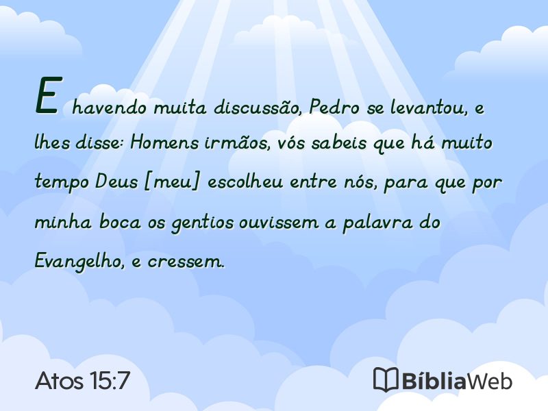 Atos 15:7 em imagem para compartilhar