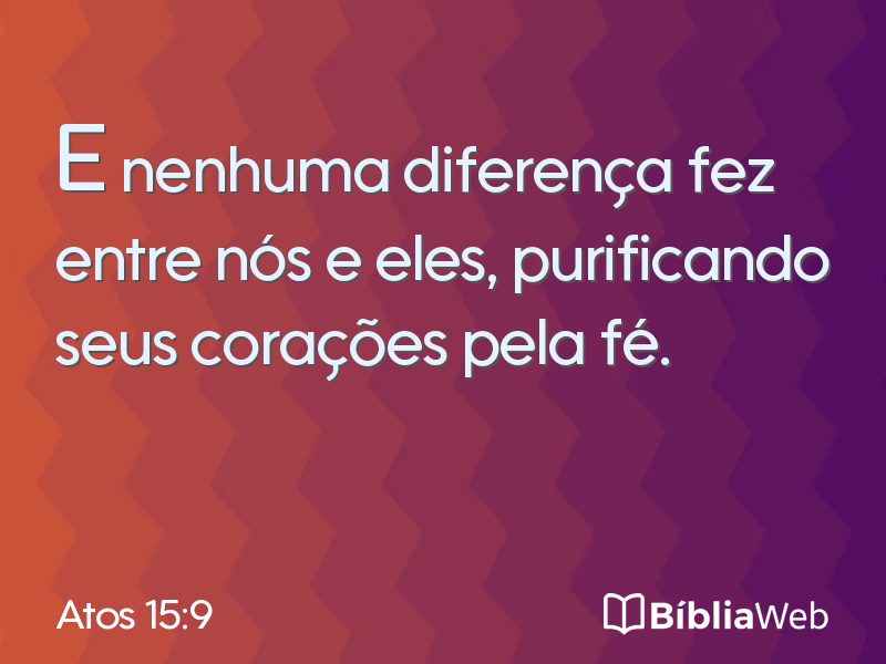 Atos 15:9 em imagem para compartilhar