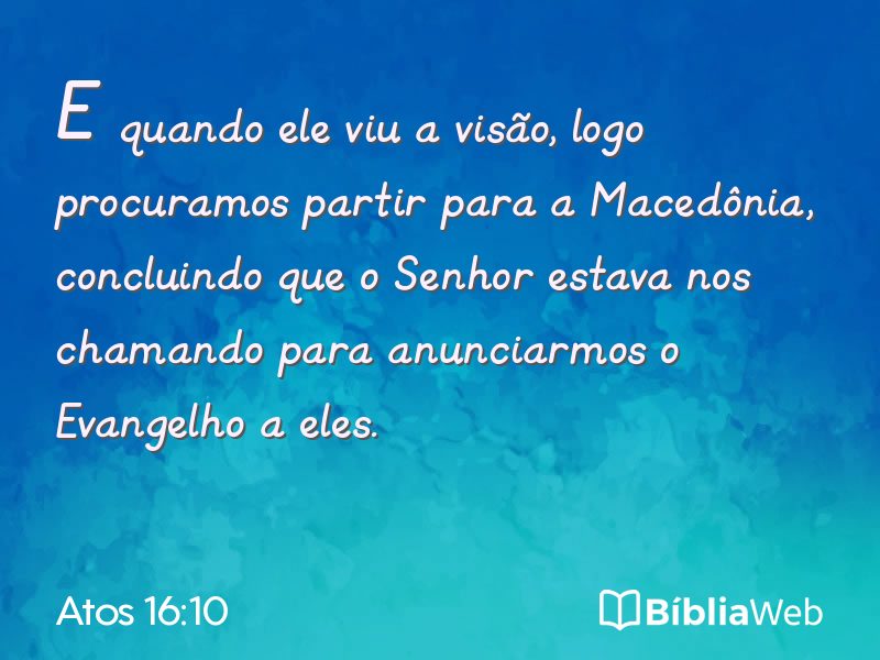 Atos 16:10 em imagem para compartilhar