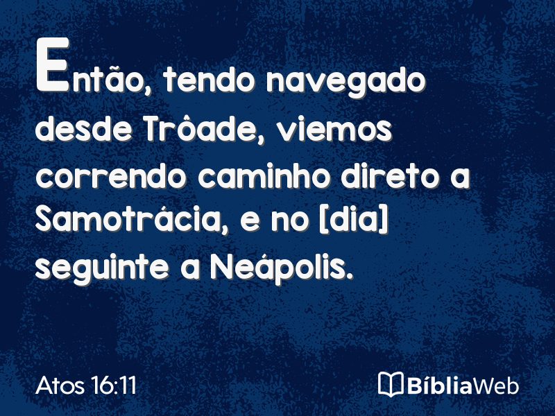 Atos 16:11 em imagem para compartilhar