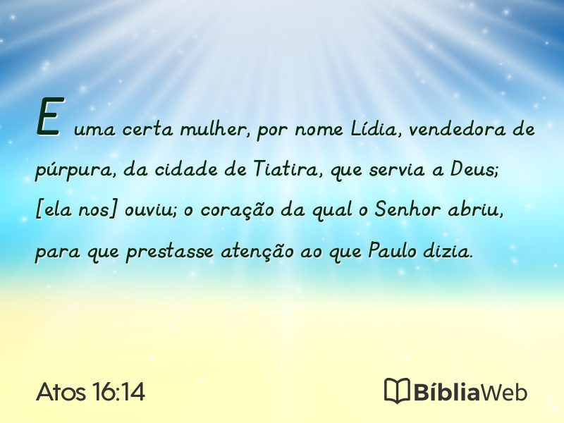 Atos 16:14 em imagem para compartilhar