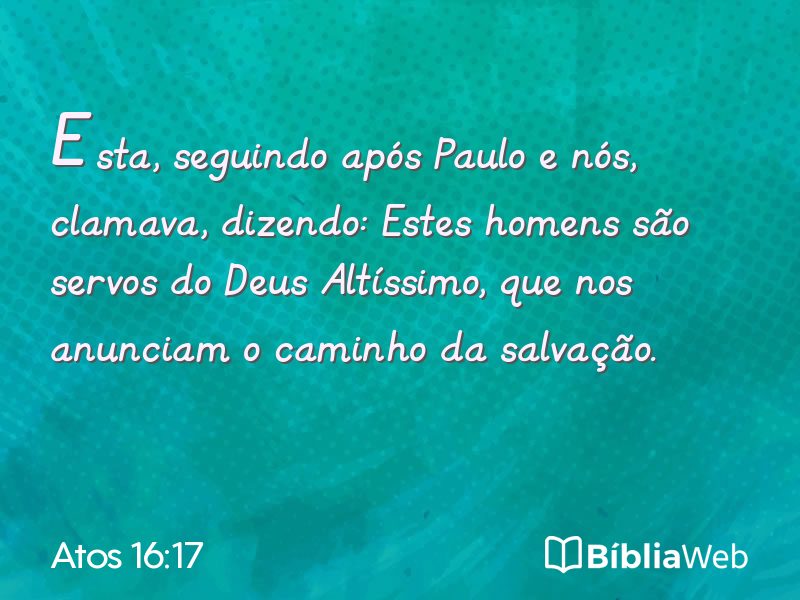 Atos 16:17 em imagem para compartilhar