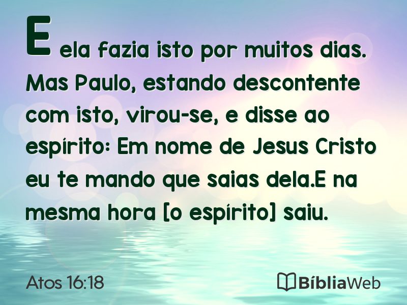Atos 16:18 em imagem para compartilhar