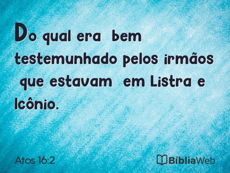 Atos 16:2 em imagem para compartilhar