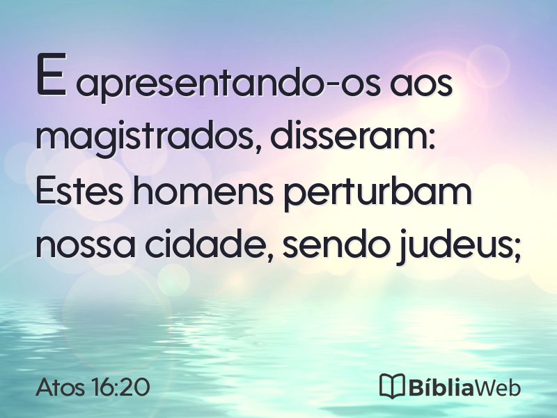 Atos 16:20 em imagem para compartilhar