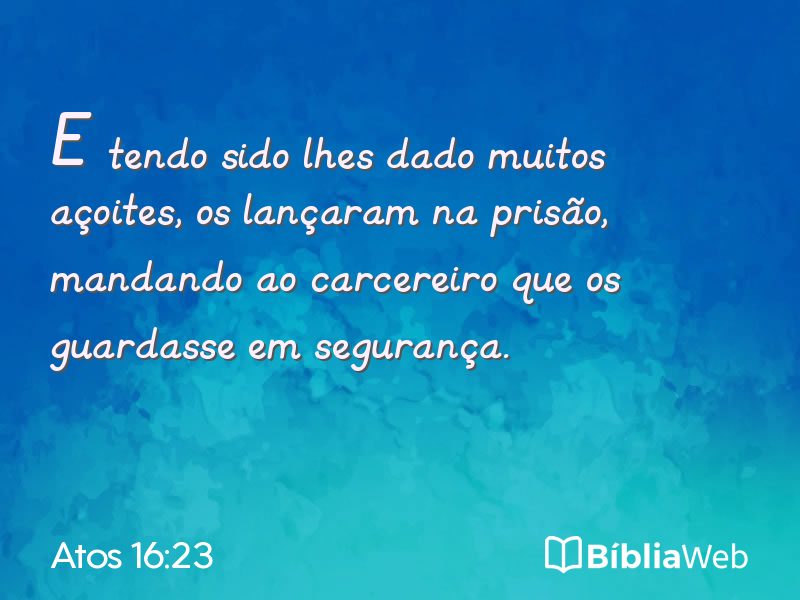 Atos 16:23 em imagem para compartilhar