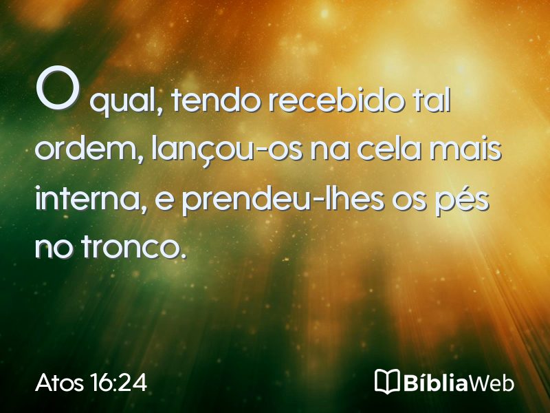Atos 16:24 em imagem para compartilhar