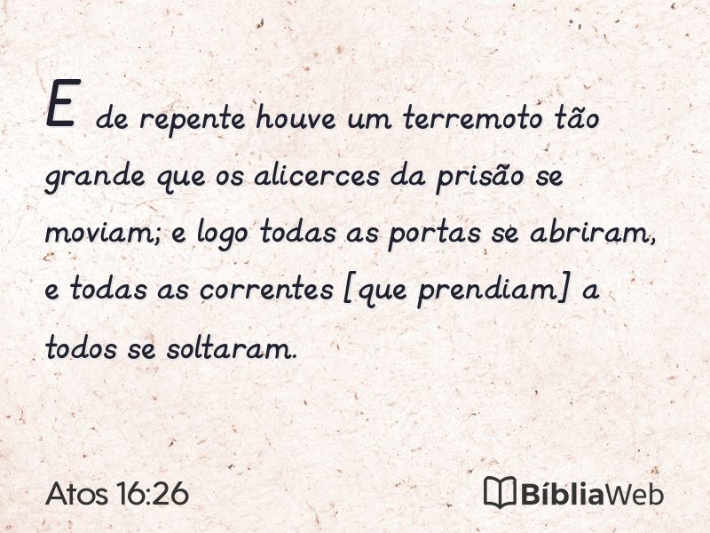 Atos 16:26 em imagem para compartilhar