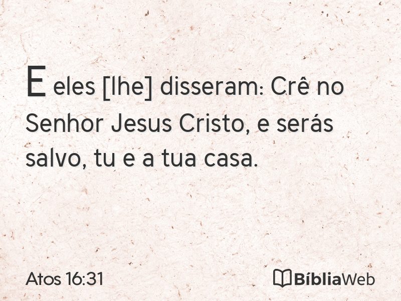 Atos 16:31 em imagem para compartilhar