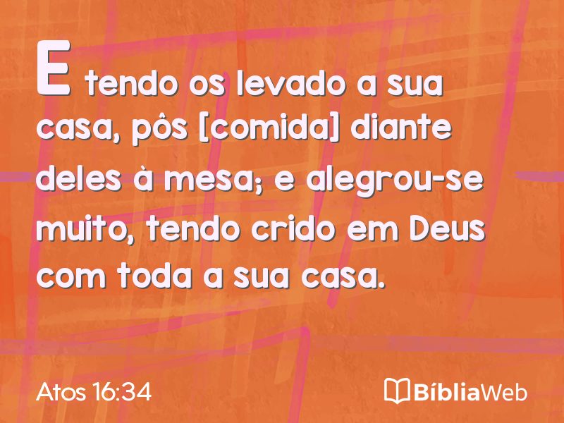 Atos 16:34 em imagem para compartilhar