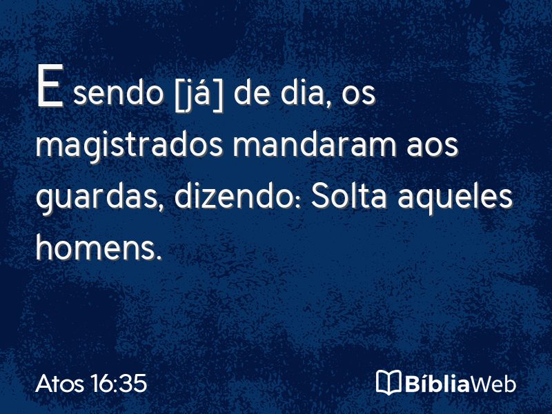 Atos 16:35 em imagem para compartilhar