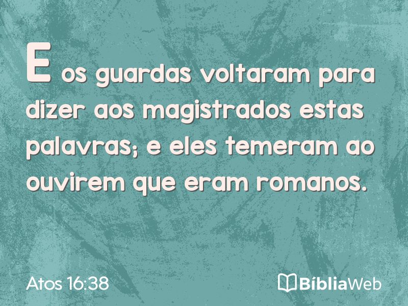 Atos 16:38 em imagem para compartilhar