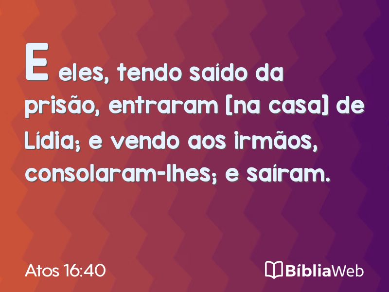 Atos 16:40 em imagem para compartilhar