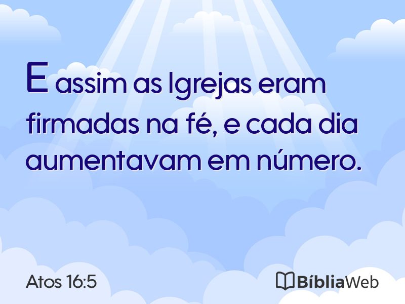 Atos 16:5 em imagem para compartilhar