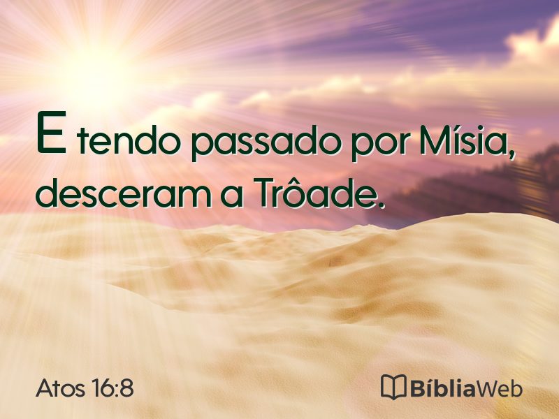 Atos 16:8 em imagem para compartilhar