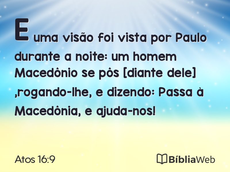 Atos 16:9 em imagem para compartilhar