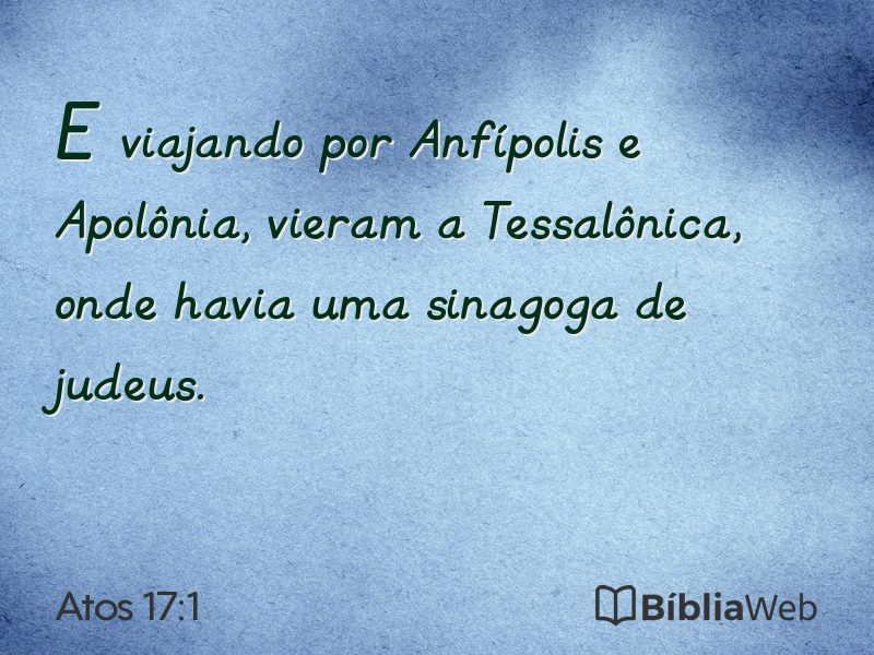 Atos 17:1 em imagem para compartilhar